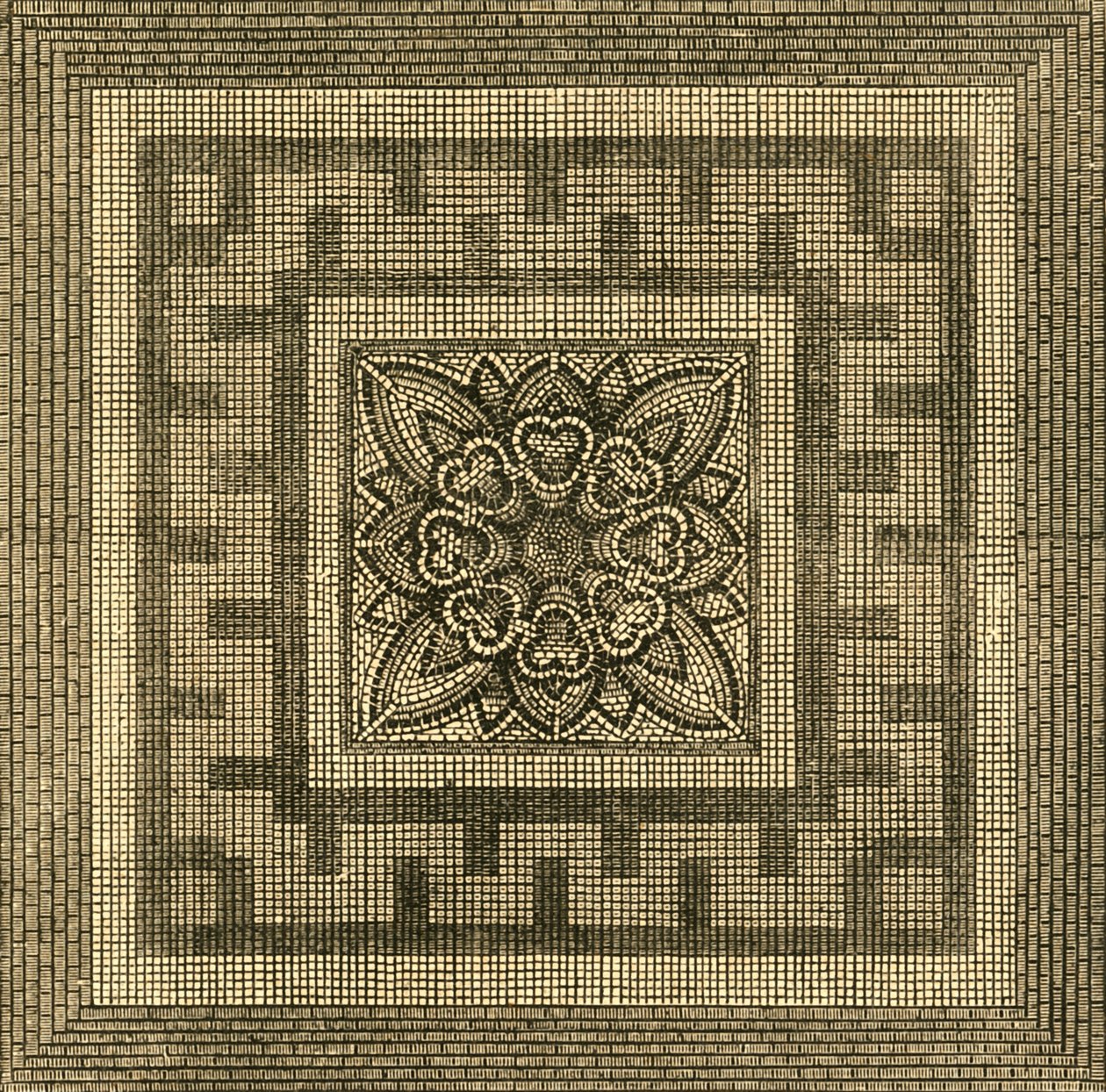 Oude Romeinse bestrating gevonden in Threadneedle Street, 1841, 1897 door Unbekannt