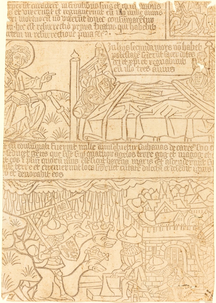 Apocalyps van Johannes, blad 42 door Unbekannt