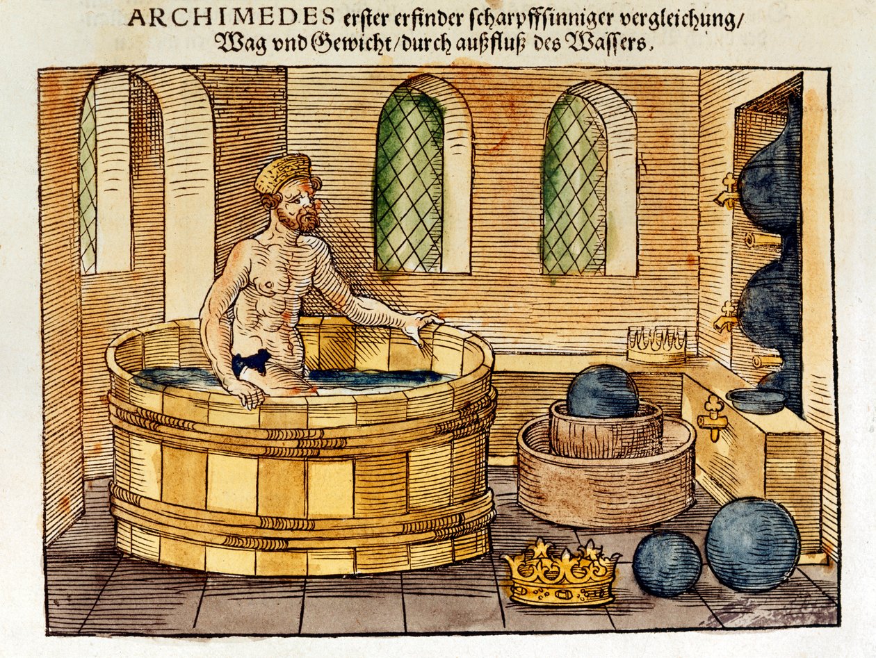Archimedes in zijn bad, 1547 door Unbekannt