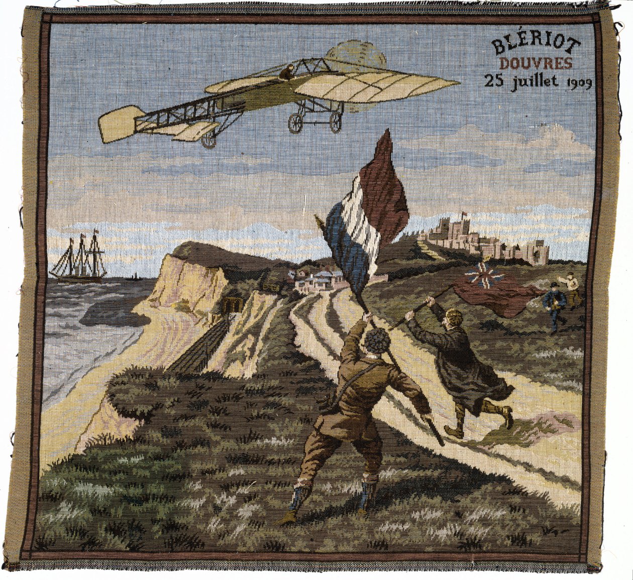 Aankomst van Louis Bleriot in Dover, Engeland, op 25 juli 1909 door Unbekannt