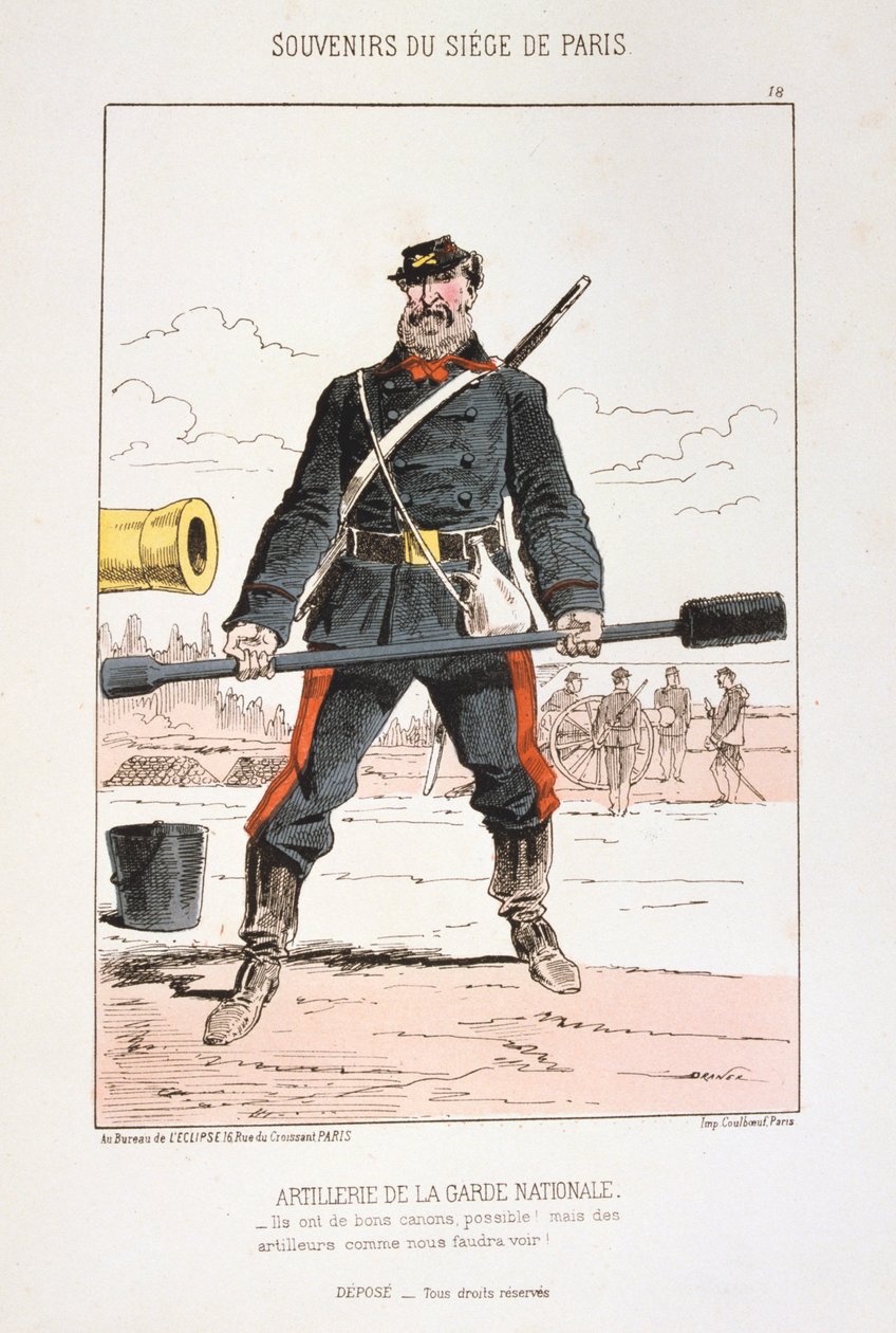 Artillerie van de Nationale Garde, Beleg van Parijs, 1870-1871 door Unbekannt