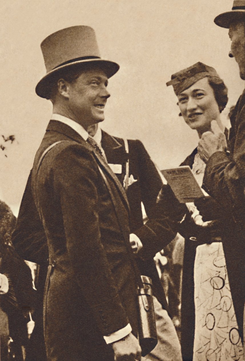 Ascot, juni 1935 - Koning Edward, toen prins van Wales, met mevrouw Simpson, 1937 door Unbekannt