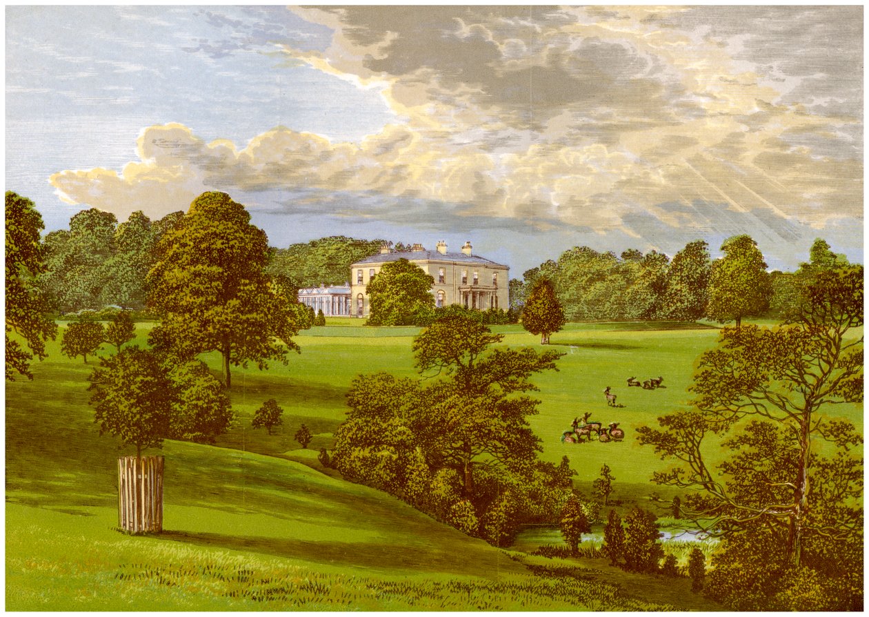 Ashcombe Park, Staffordshire, huis van de familie Sneyd, c1880 door Unbekannt