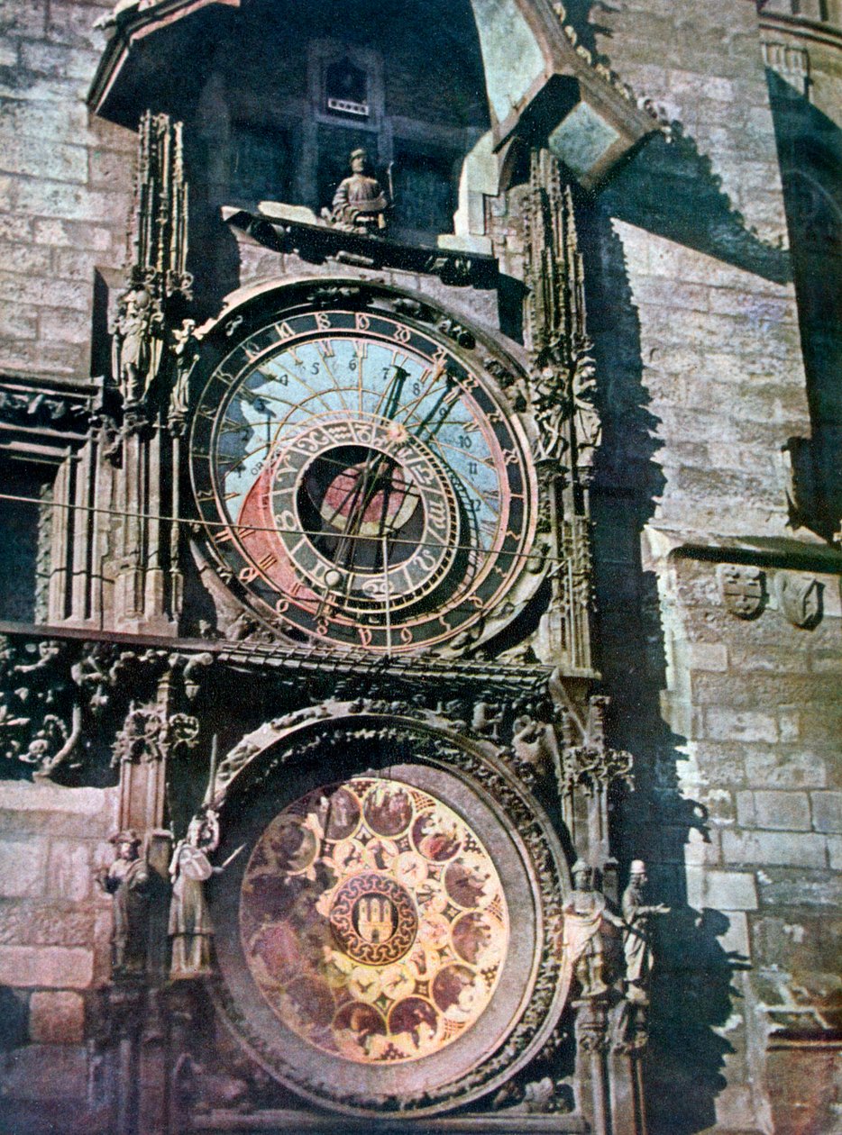 Astronomische klok, Oude Stadhuis, Praag, Tsjechië, 1943 door Unbekannt