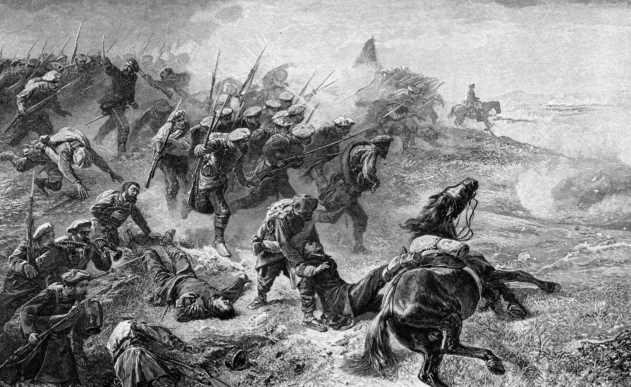 Aanval van Baskische Carlisten tijdens de opstand van 1872-1876 door Unbekannt