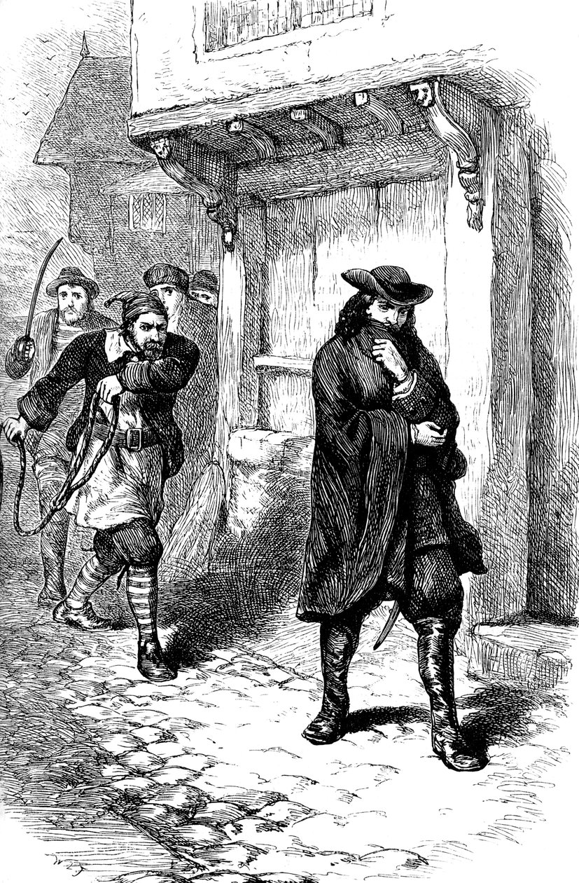 Aanval op de kapitein van de Rose, 17e eeuw ca. 1880 door Unbekannt