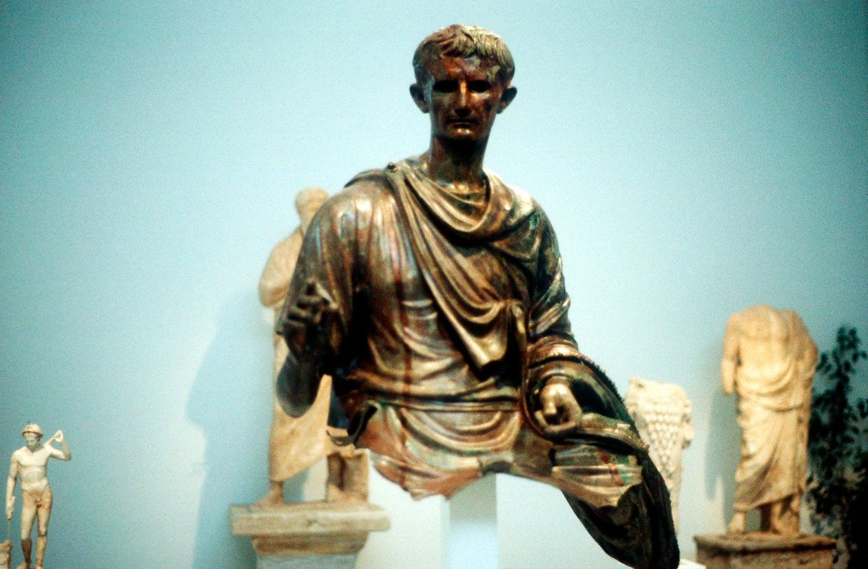 Augustus Caesar - Gaius Julius Caesar Octavianus 63 v.Chr.-14 n.Chr., eerste Romeinse keizer door Unbekannt