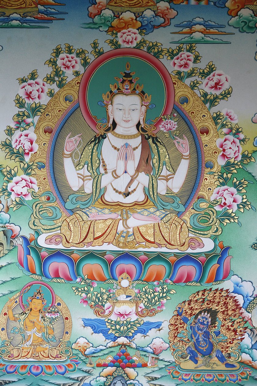 Avalokitesvara, boeddha van mededogen, Kathmandu, Nepal door Unbekannt