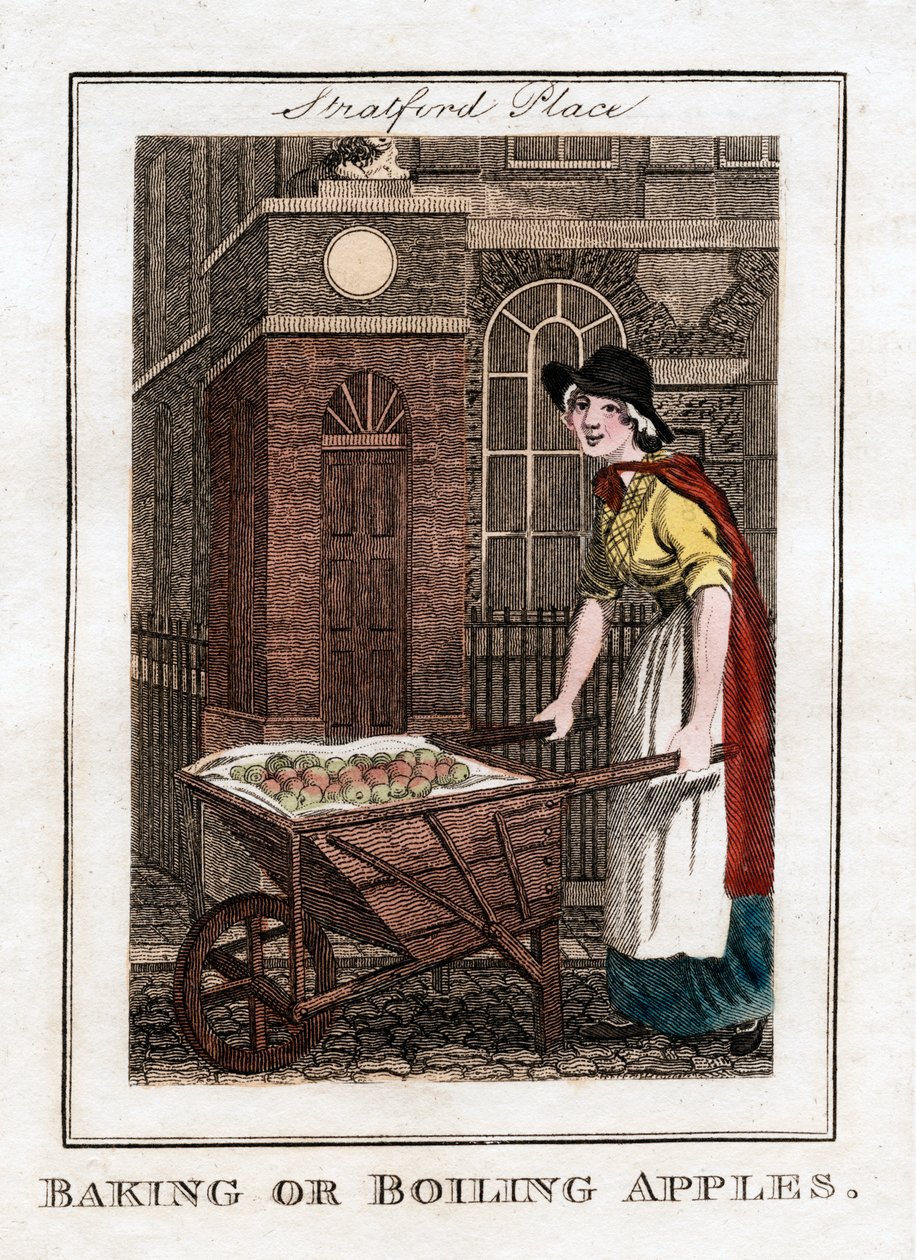 Appels bakken of koken, Stratford Place, Londen door Unbekannt