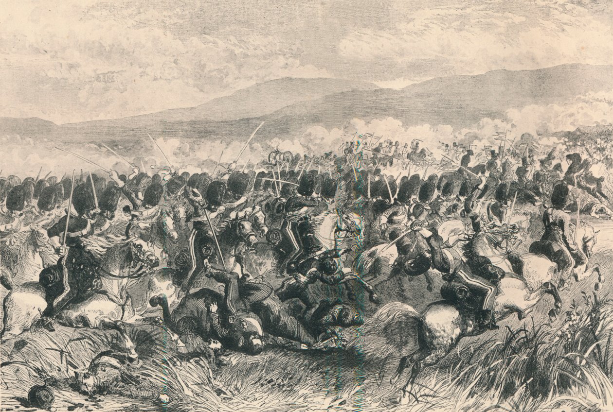 Balaclava, 25 oktober 1854. De aanval van de Scots Greys, 1884 door Unbekannt