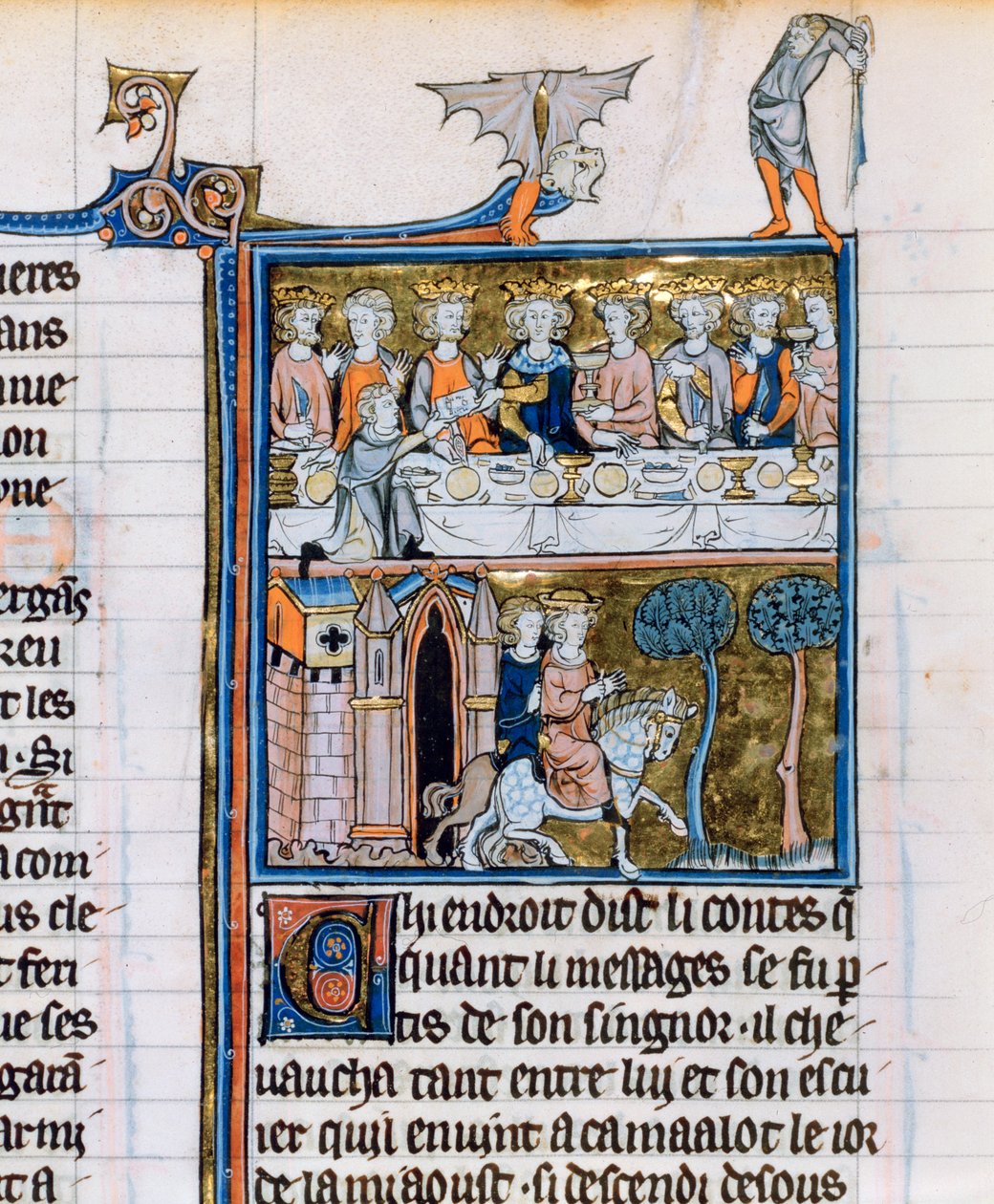 Banket en ruiters, ca. 1280-1290 door Unbekannt