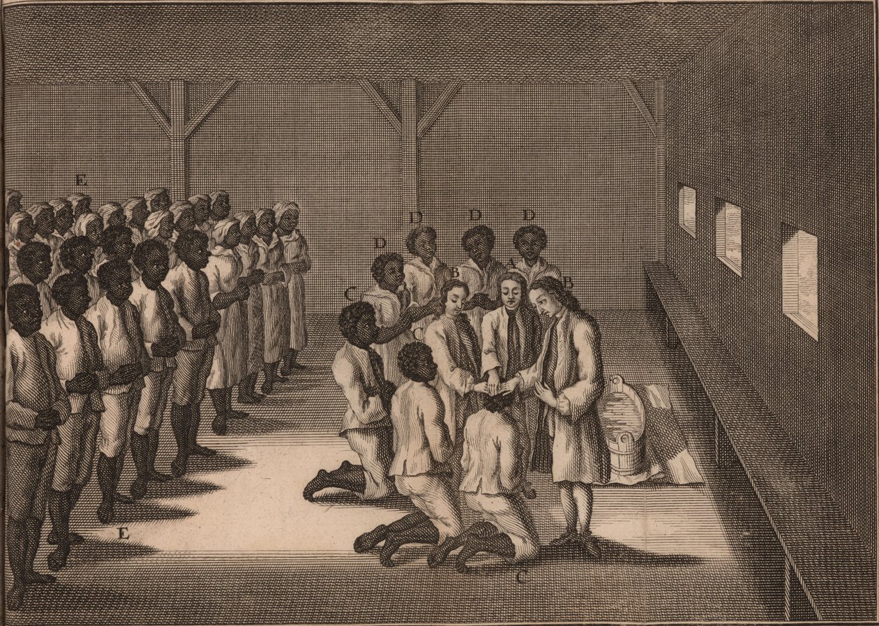 Doop van zwarte slaven, 1757 door Unbekannt