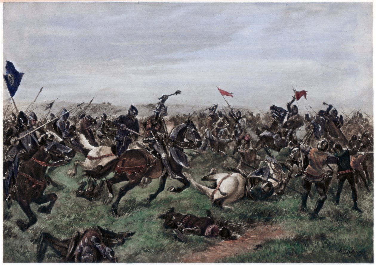 Slag bij Agincourt, 25 oktober 1415 door Unbekannt