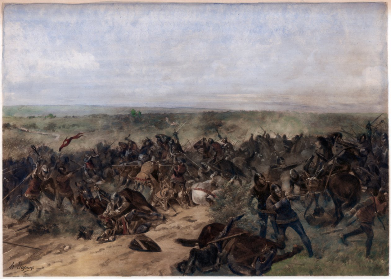 Slag bij Crécy, 26 augustus 1346 door Unbekannt