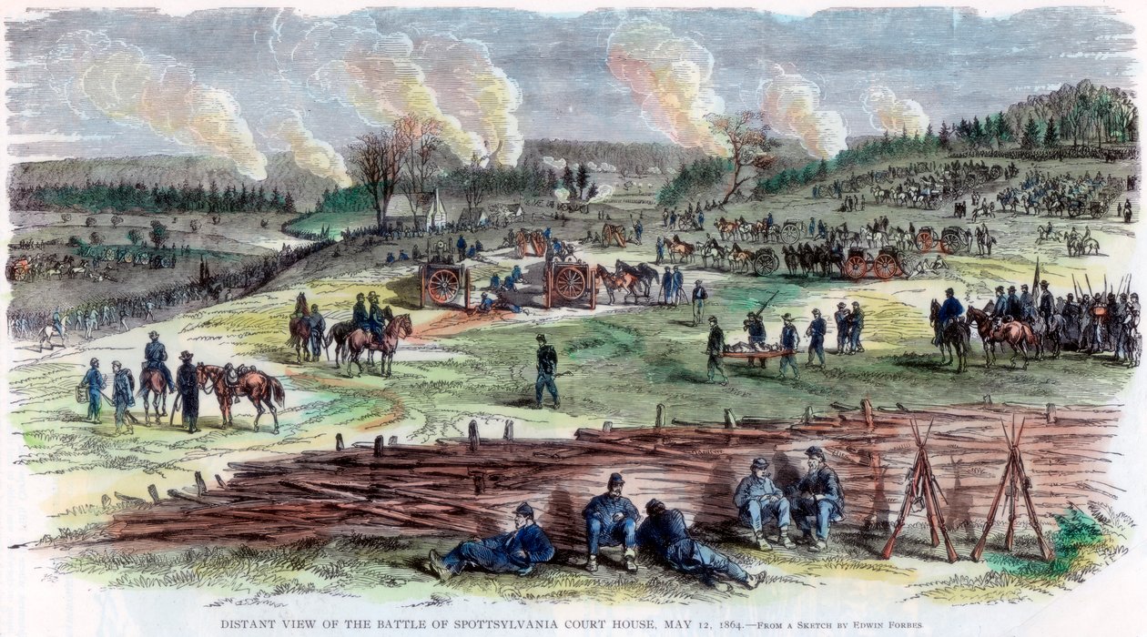 Slag bij Spotsylvania Court House, Virginia, Amerikaanse Burgeroorlog, 12 mei 1864 door Unbekannt