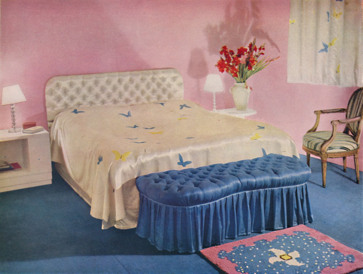 Slaapkamer ontworpen door Green and Abbott, Ltd., 1939 door Unbekannt