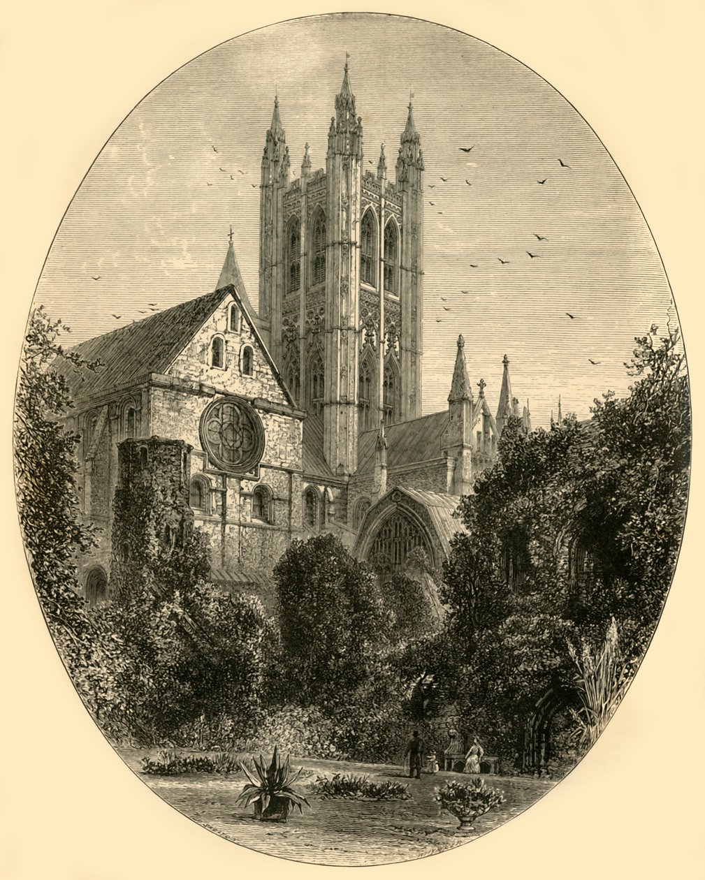 Bell Harry Toren, Canterbury Kathedraal, 1890 door Unbekannt