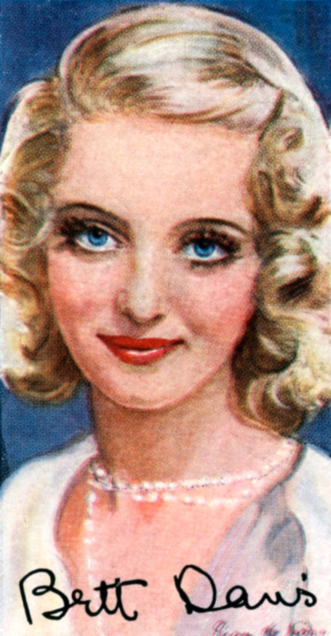 Bette Davis, 1908-1989, tweevoudig Academy Award winnende Amerikaanse actrice, 20e eeuw door Unbekannt