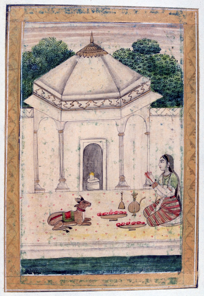 Bhairavi Ragini, Ragamala Album, School van Rajasthan, 19e eeuw door Unbekannt
