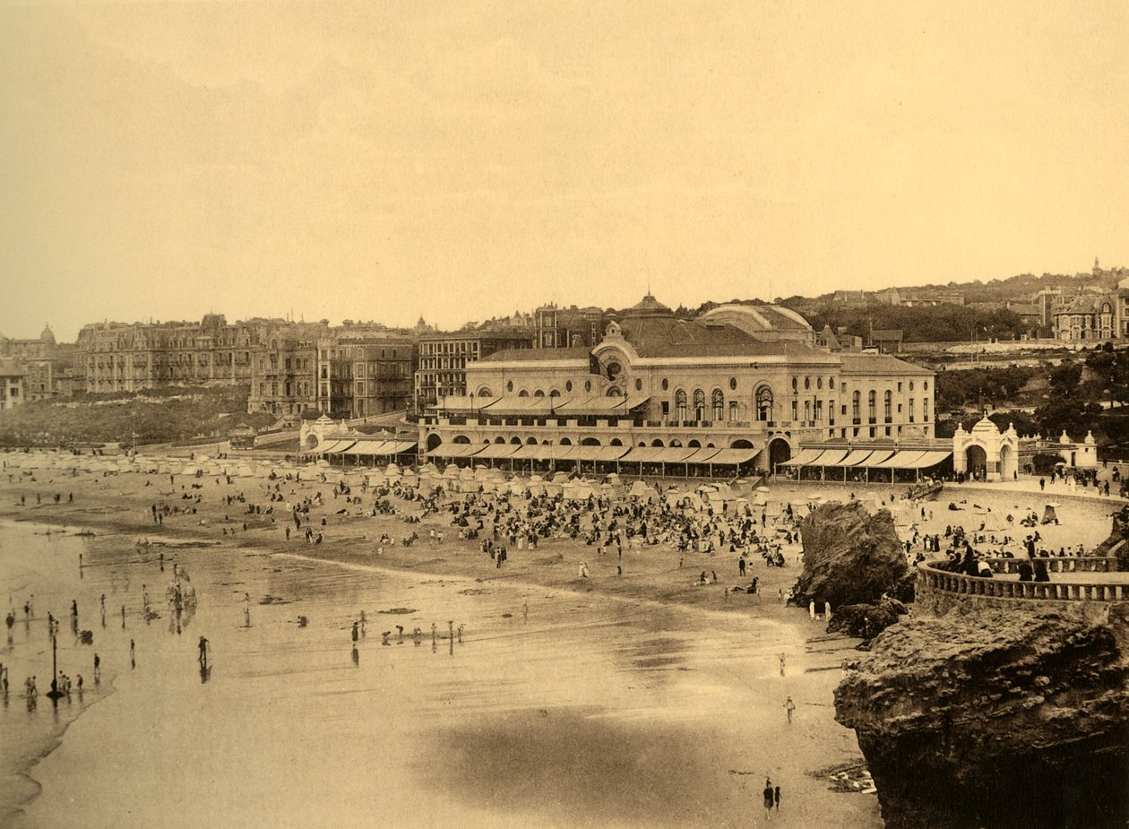 Biarritz - Het Gemeentelijk Casino en het Grote Strand, ca. 1930 door Unbekannt