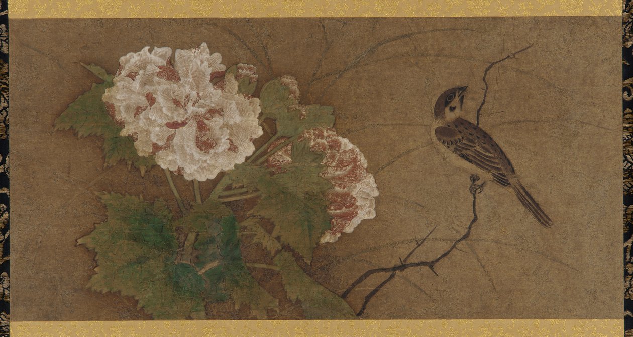 Vogel en bloemen, Muromachi-periode, 15e-16e eeuw door Unbekannt