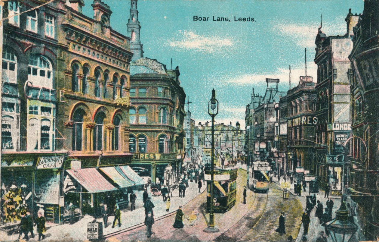 Boar Lane, Leeds, ca. 1905 door Unbekannt