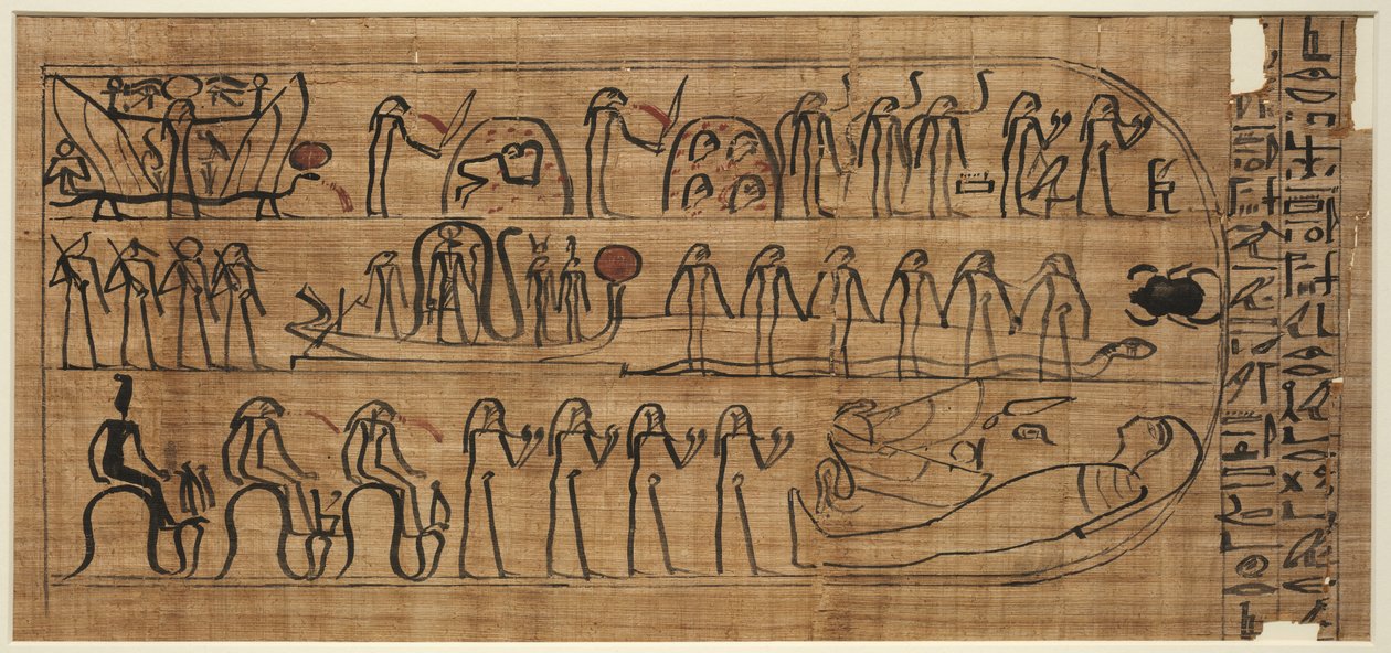 Boek van Amduat van Buiruharmut, met elementen van het tiende tot twaalfde uur, 1000-900 v.Chr. door Unbekannt