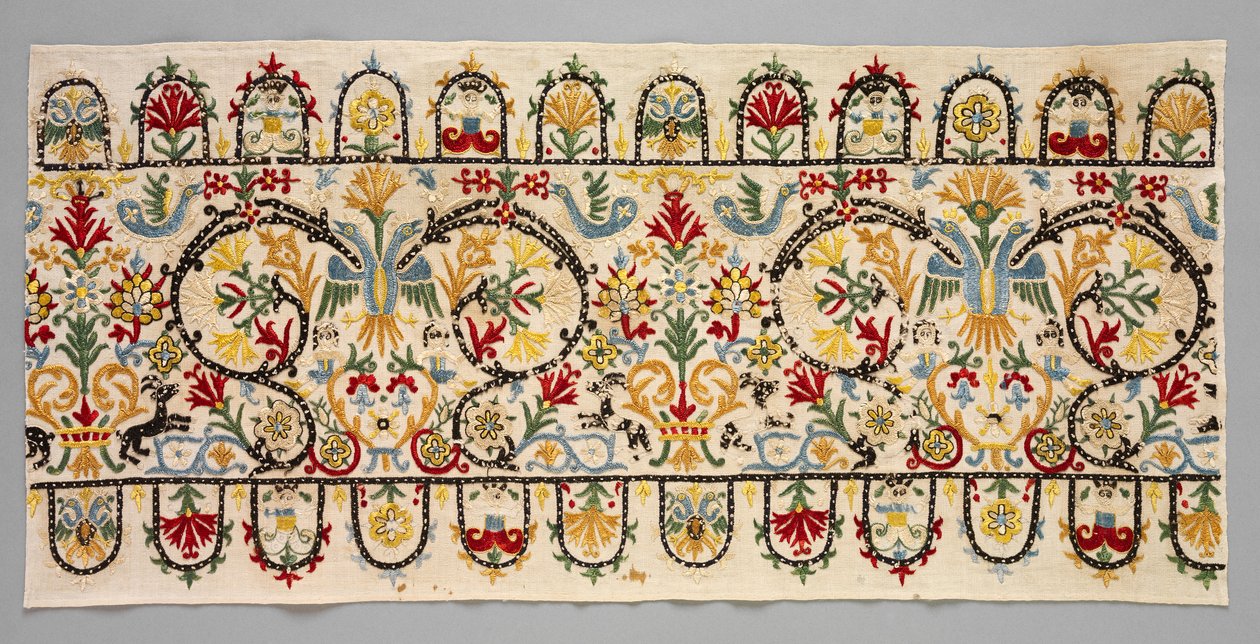 Randstroken van een rok, 1600s - 1700s door Unbekannt