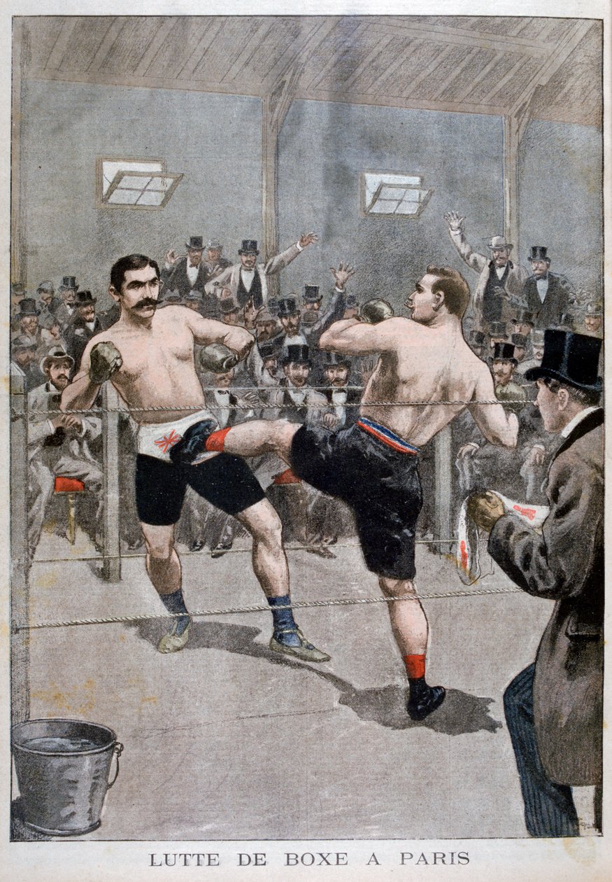 Boksen in Parijs, 1899 door Unbekannt