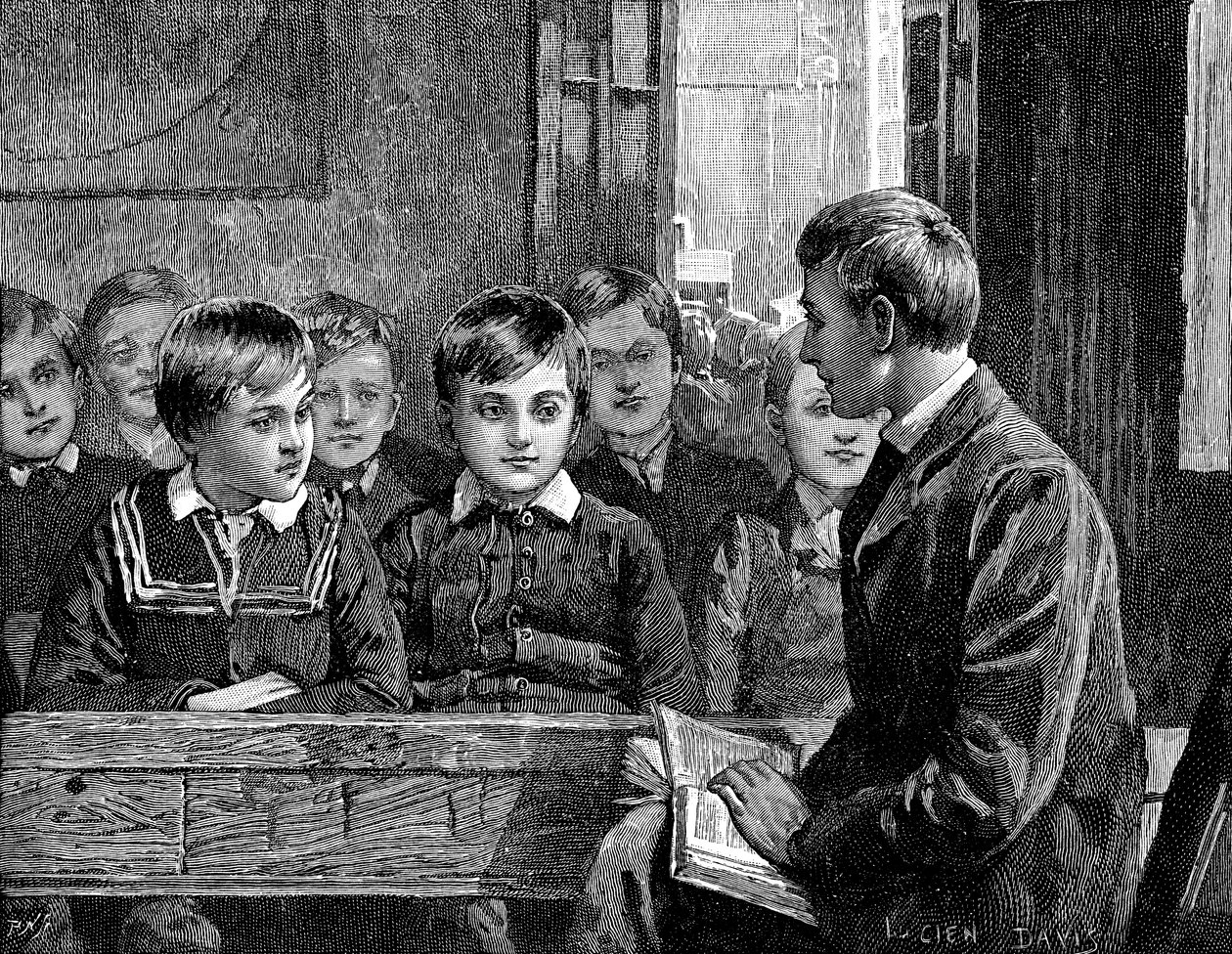 Jongensklas op een Amerikaanse Zondagschool, 1890 door Unbekannt