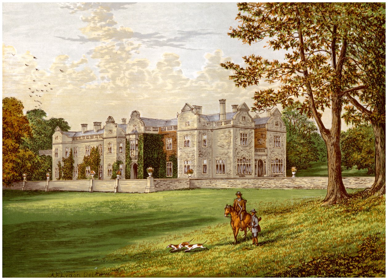 Brantingham Thorpe, Yorkshire, huis van de familie Sykes, ca. 1880 door Unbekannt