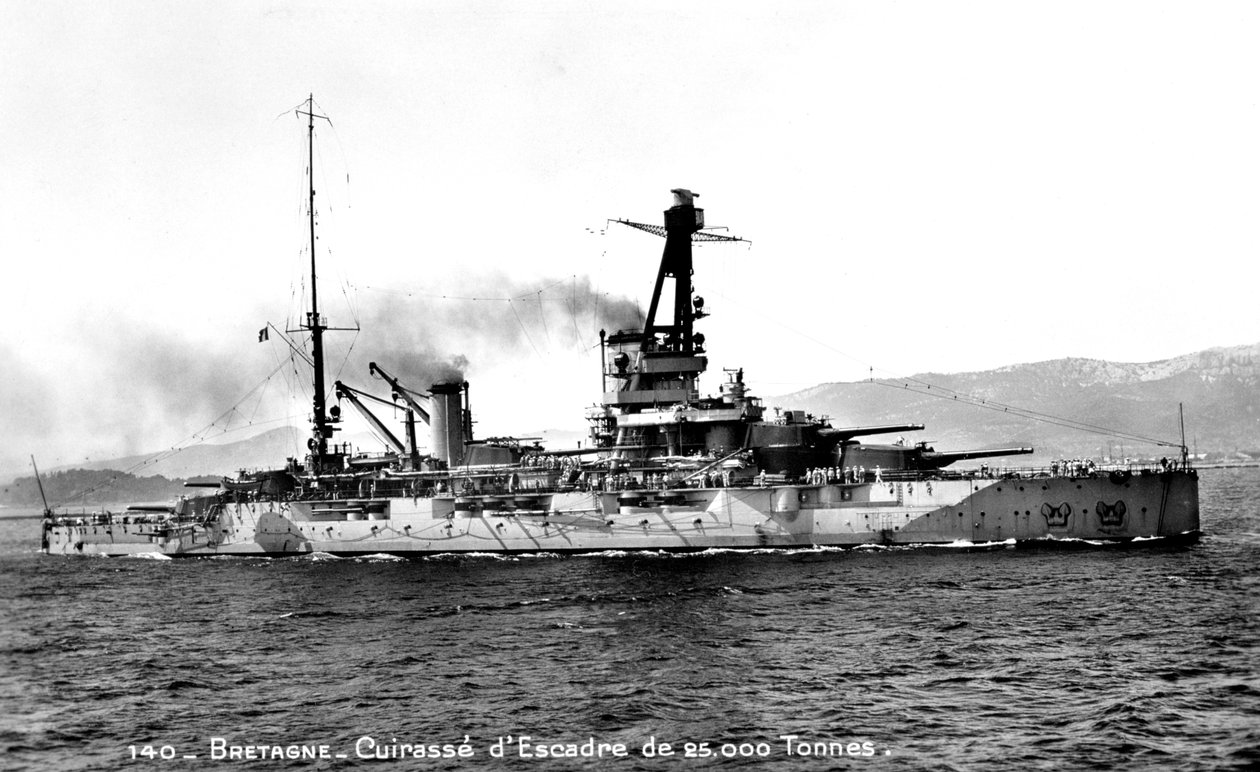 Bretagne Franse dreadnought van 25.000 ton, ca. 1915-1940 door Unbekannt
