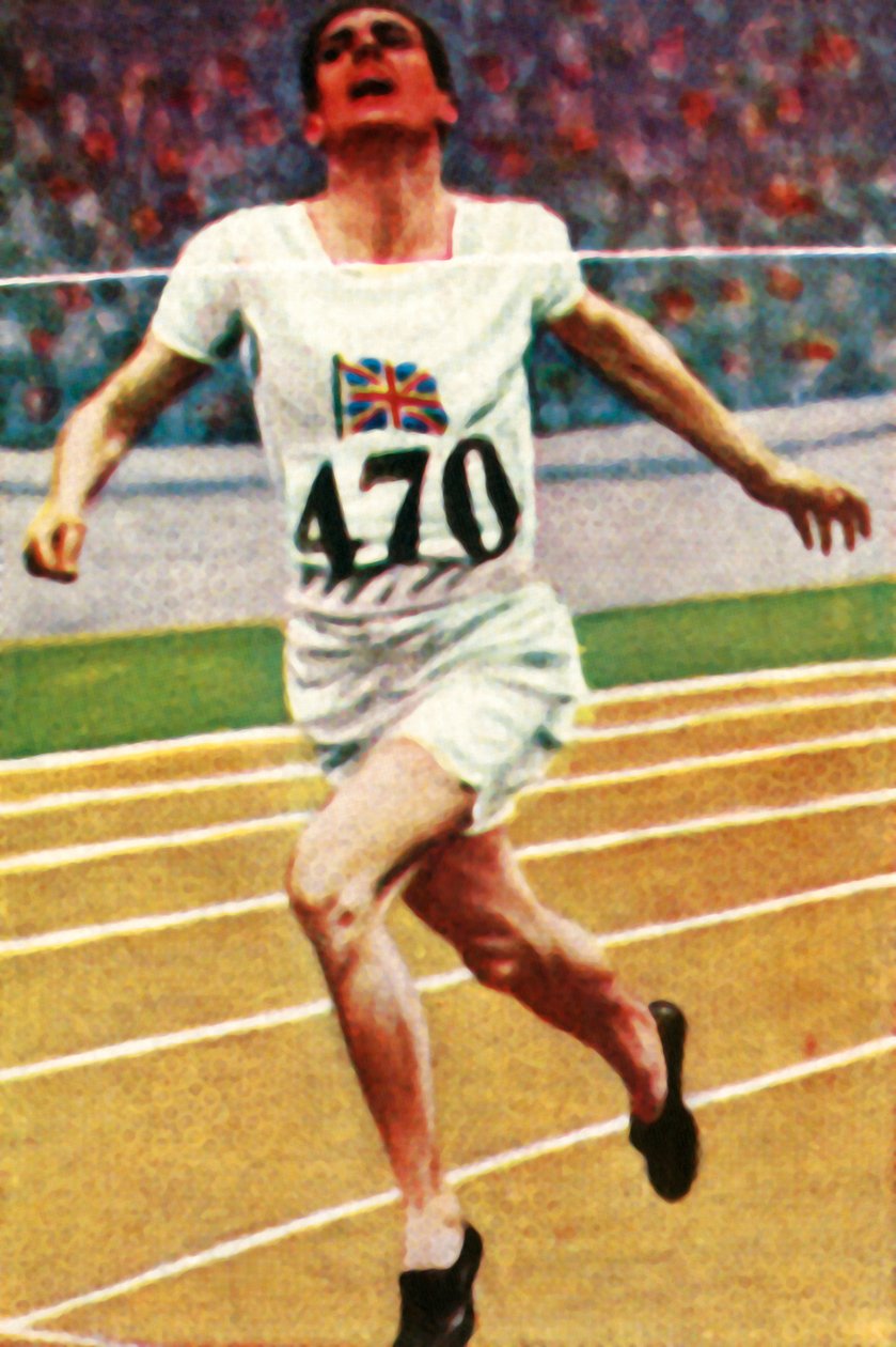 Britse atleet Douglas Lowe wint de 800 meter in Atletiek, 1928 door Unbekannt