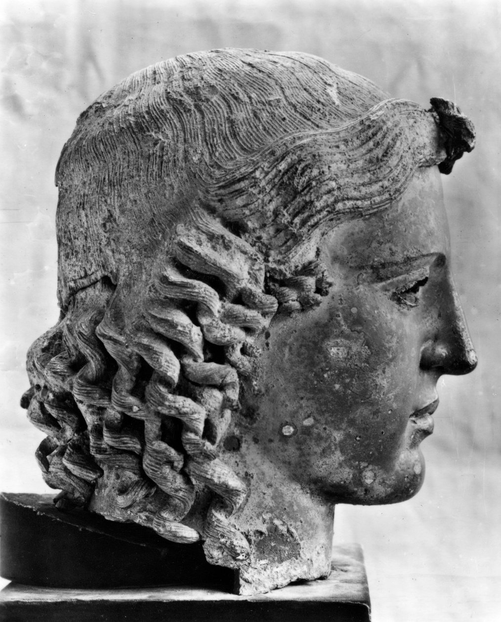 Bronzen buste van de Griekse god Apollo, ca. 460 v.Chr. 20e eeuw door Unbekannt