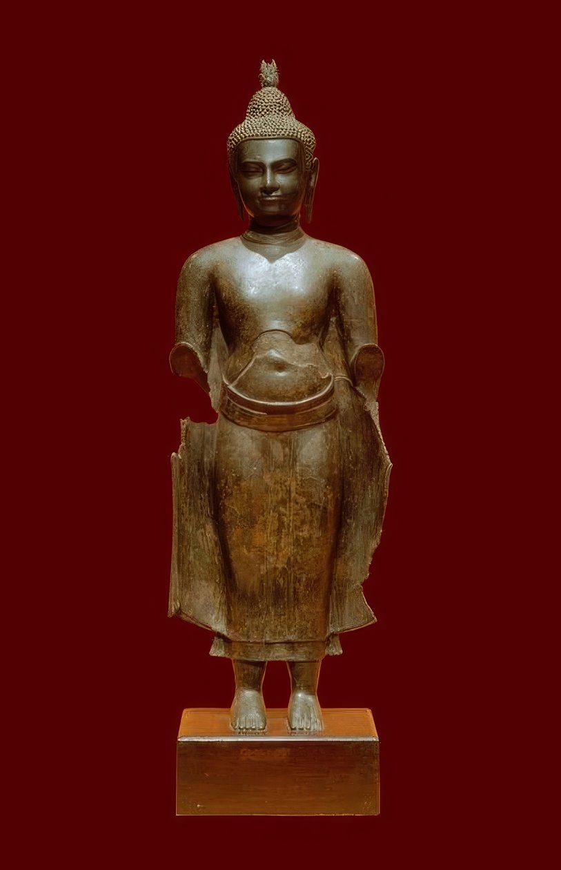 Boeddha Khmer-kunst, Cambodja, 14e eeuw door Unbekannt