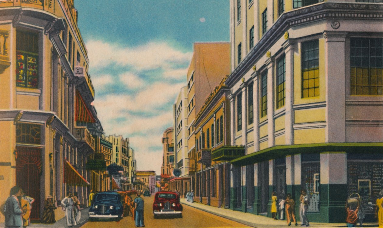 Zakelijke straat, Barranquilla, ca. 1940s door Unbekannt