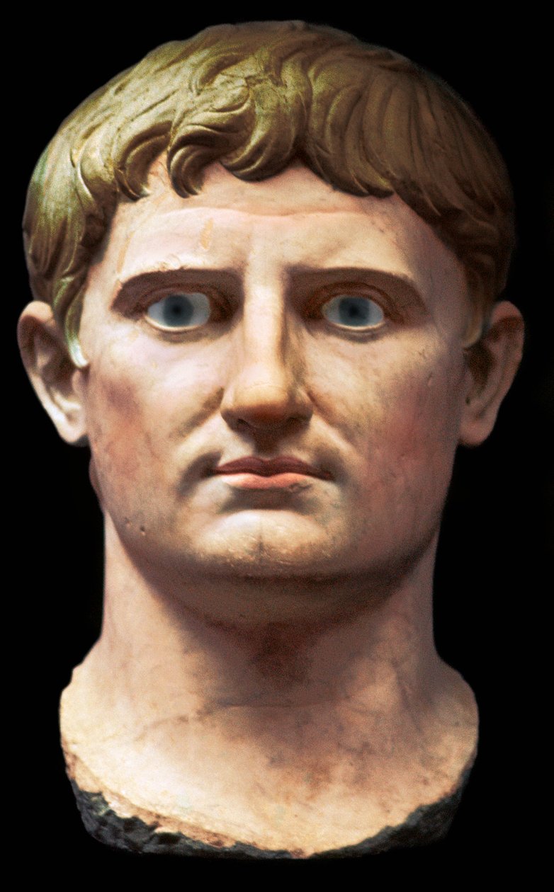 Buste van de Romeinse Keizer Augustus, 1e eeuw v.Chr. door Unbekannt