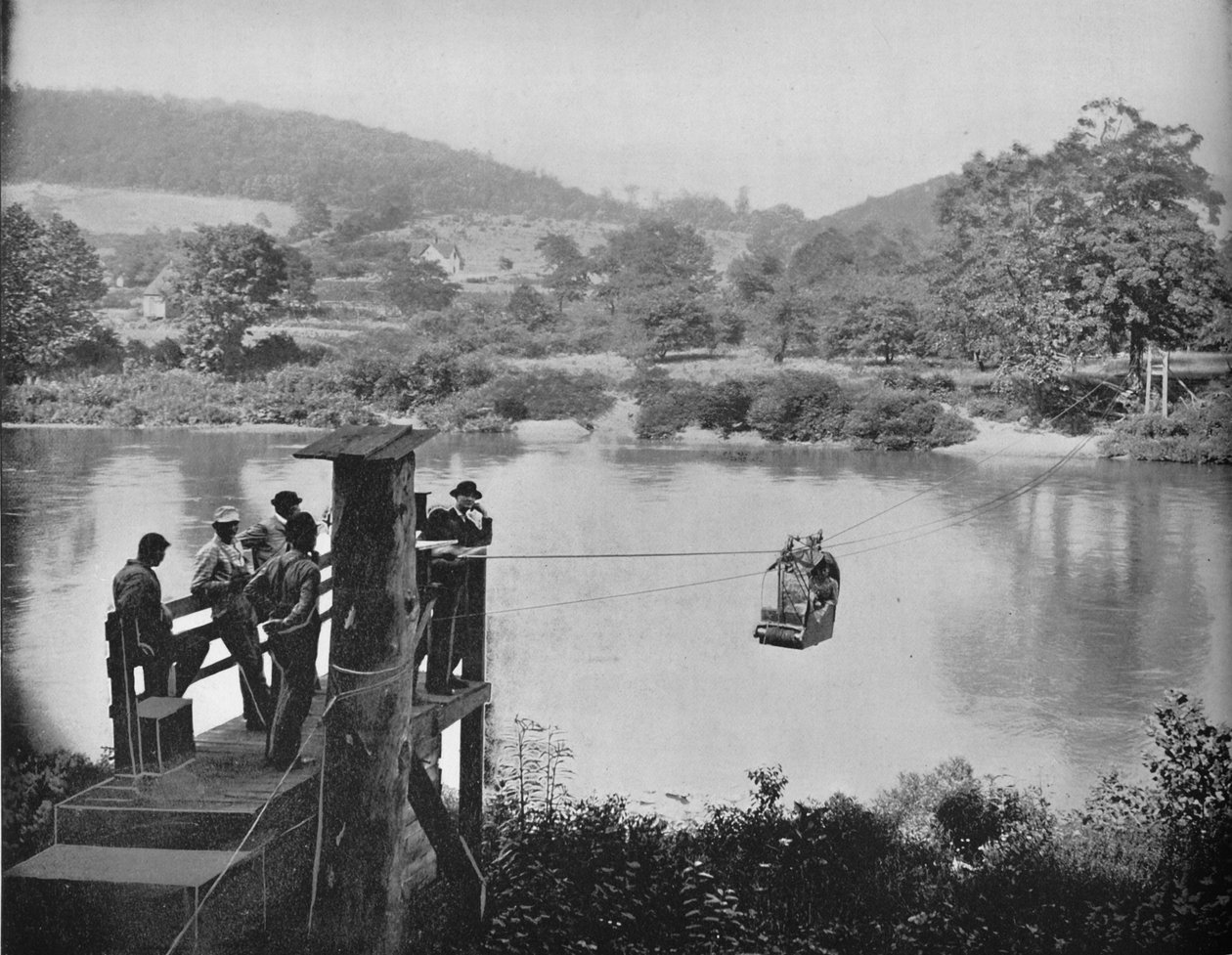 Kabelveerboot, nabij La Colle, Penn, c1897 door Unbekannt