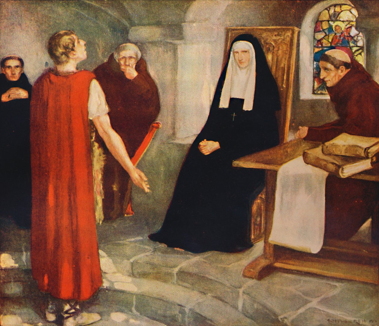 Caedmon voor Sint Hilda, 1912 door Unbekannt