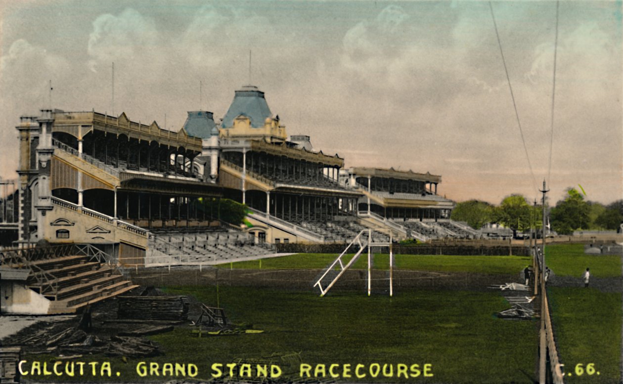 Calcutta. Grand Stand Renbaan, ca. 1930s door Unbekannt