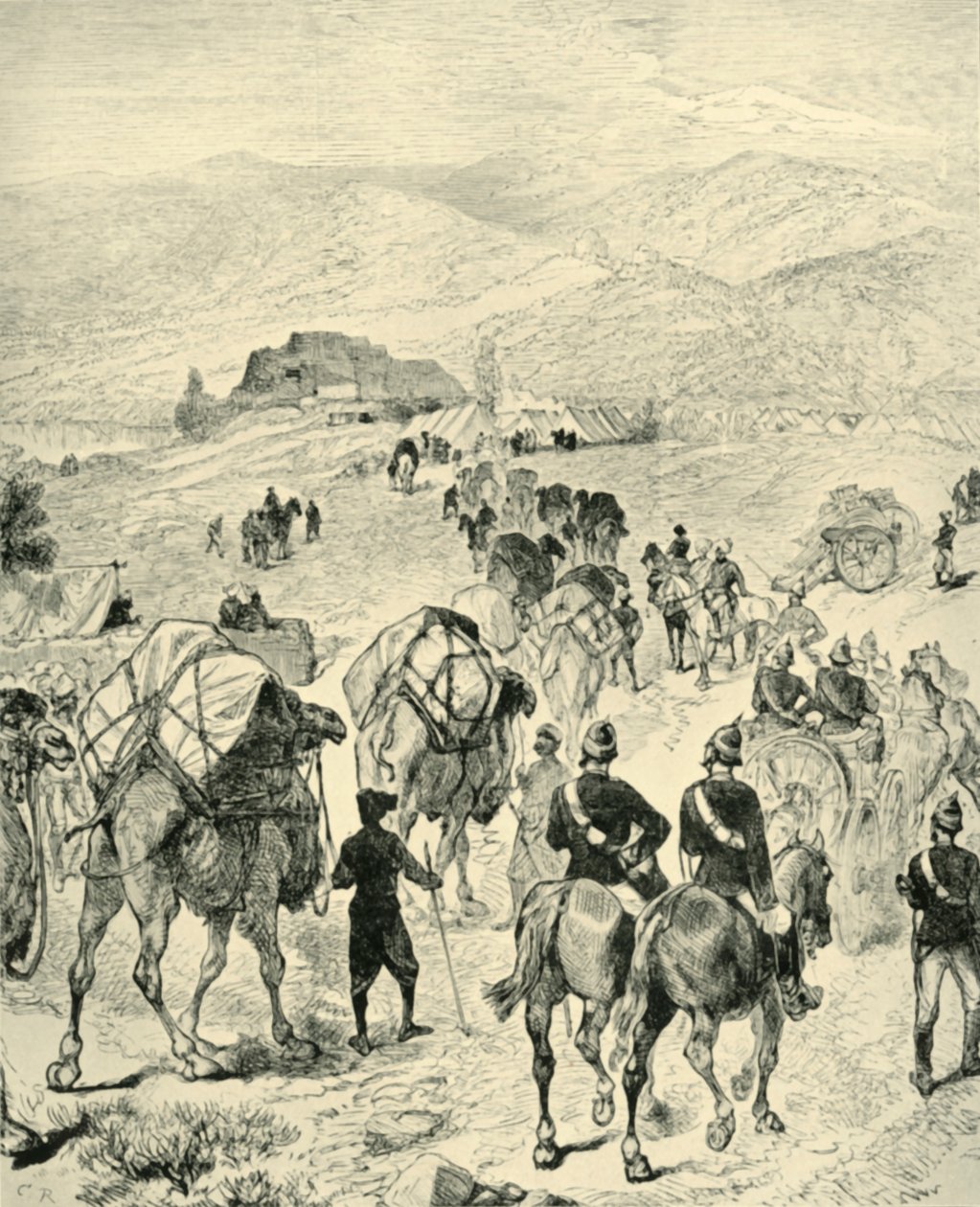 Kamp van generaal Roberts bij Thal aan de Kuram-rivier, 1901 door Unbekannt