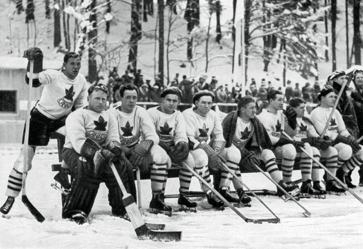 Canadees ijshockeyteam, Winterspelen, Garmisch-Partenkirchen, Duitsland, 1936 door Unbekannt