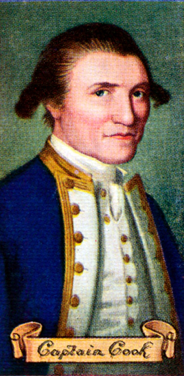 Kapitein James Cook, uit een serie sigarettenkaartjes door Unbekannt