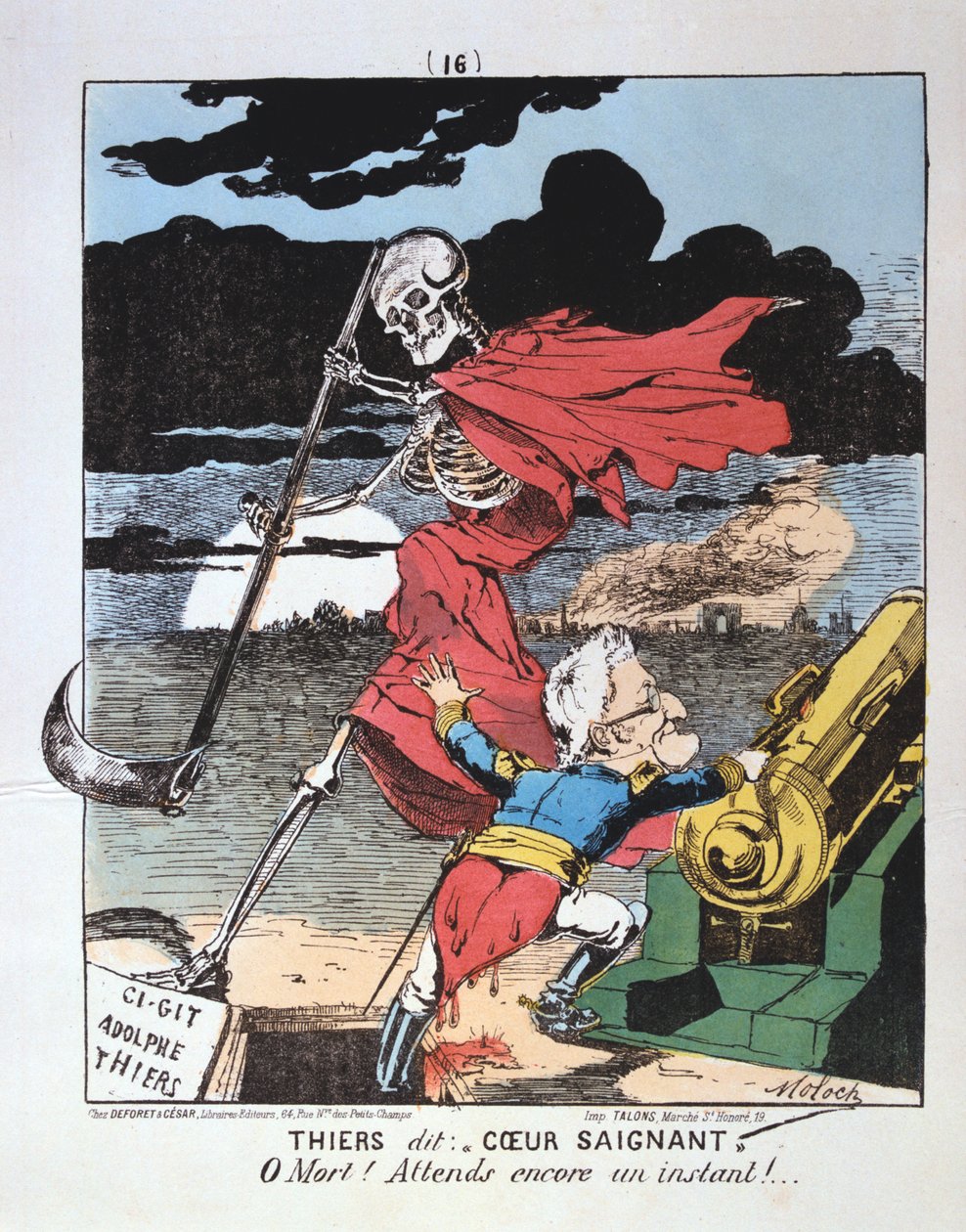 Karikatuur tegen Adolphe Thiers, 1871 door Unbekannt