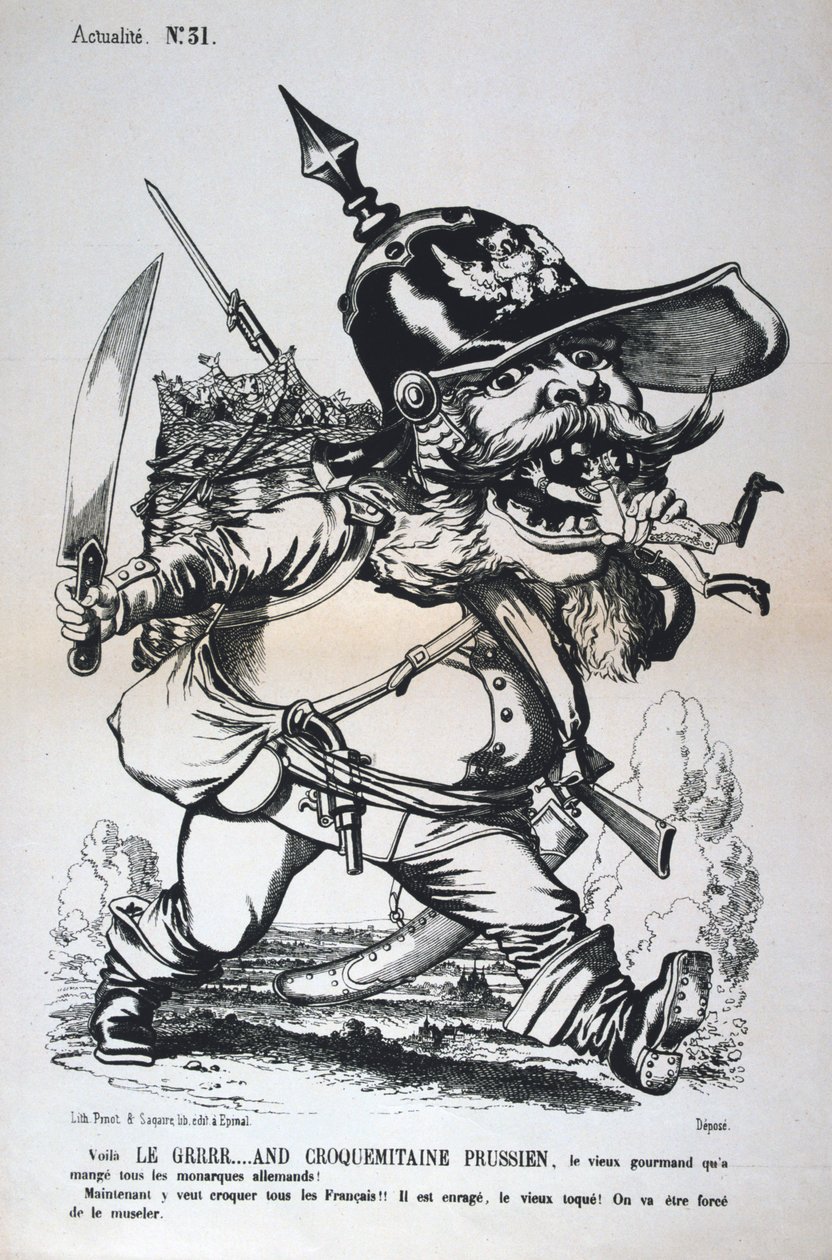 Karikatuur van Wilhelm I van Pruisen, Frans-Duitse oorlog door Unbekannt