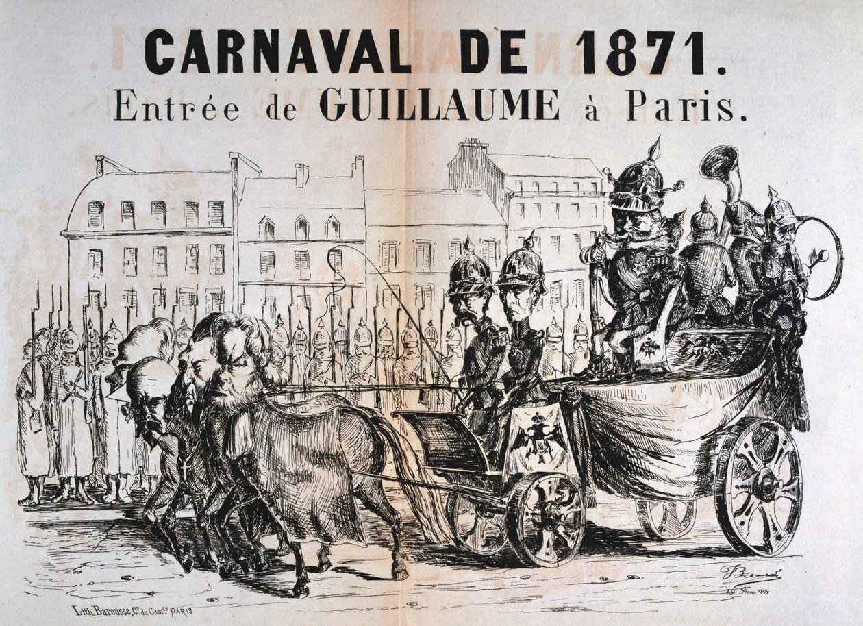 Carnaval van 1871, Wilhelm I van Pruisen betreedt Parijs, februari 1871 door Unbekannt