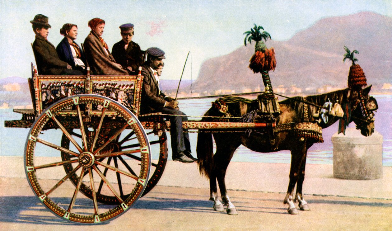 Kar, Palermo, Sicilië, ca. 1923 door Unbekannt