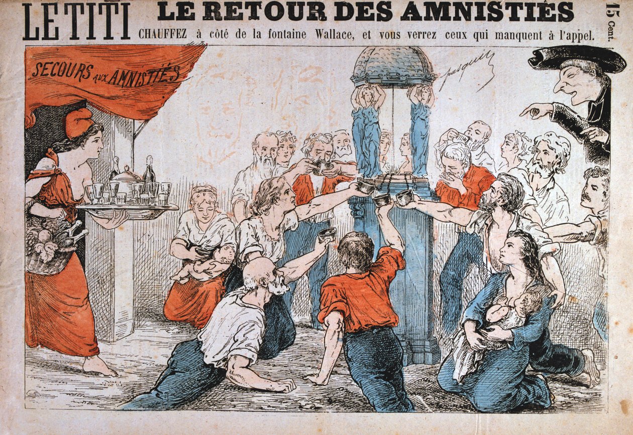 Cartoon, Parijse Commune, 1871 door Unbekannt
