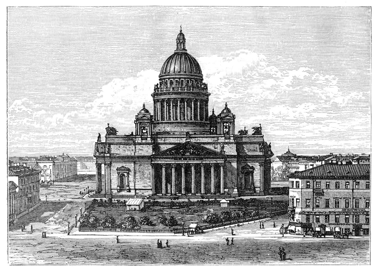 Kathedraal van St. Isaac, St. Petersburg, Rusland, 1900 door Unbekannt