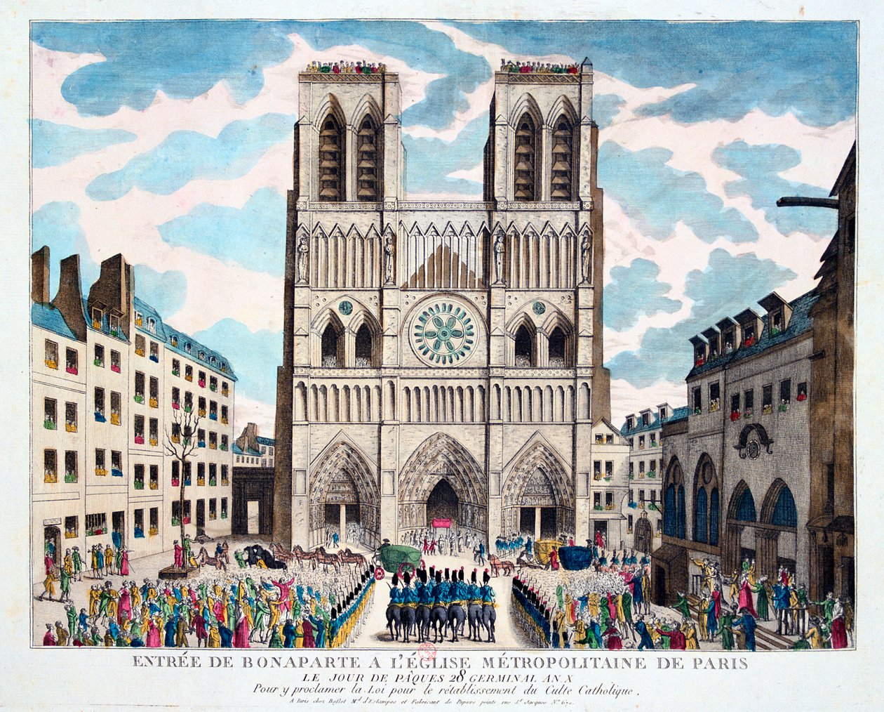 Katholieke eredienst teruggegeven aan het Franse volk door Eerste Consul Bonaparte, 19e eeuw door Unbekannt